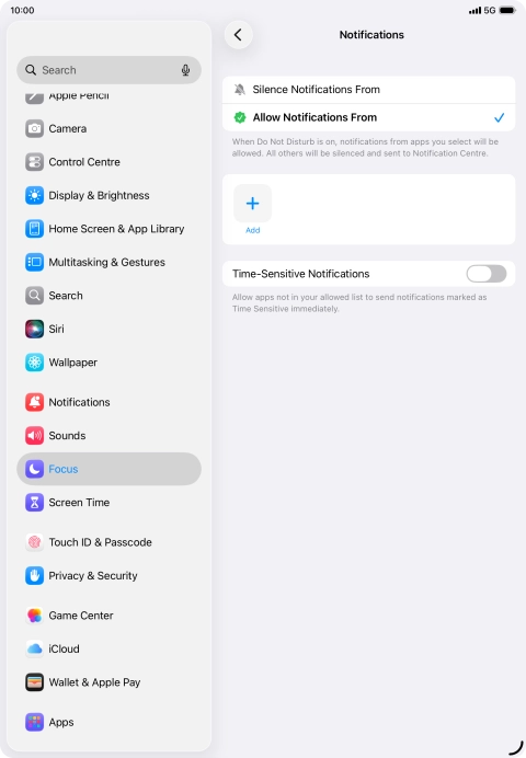 Press the indicator next to 