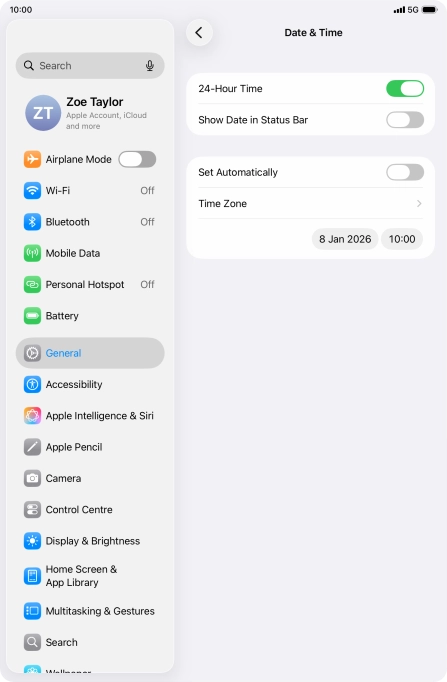 Press the indicator next to 