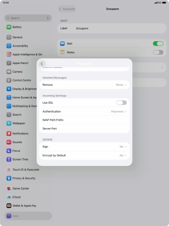 Press the indicator next to 