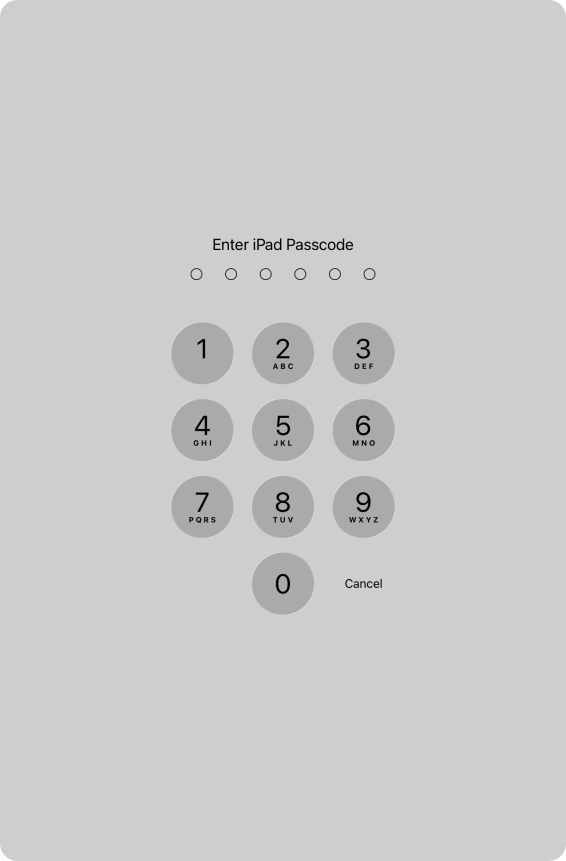 Use the lock code you created. The app is now locked.