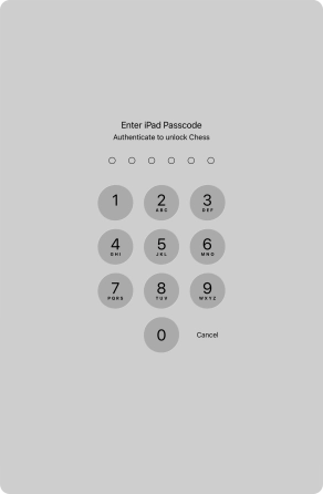 Use the lock code you created. The app is now no longer locked.