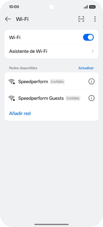 Pulsa Asistente de Wi-Fi.
