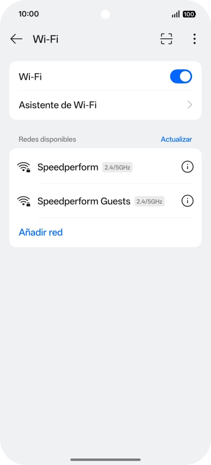 Pulsa Asistente de Wi-Fi.