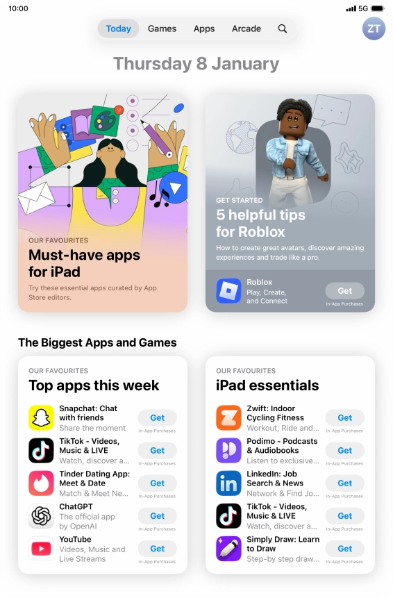 Press the search icon.