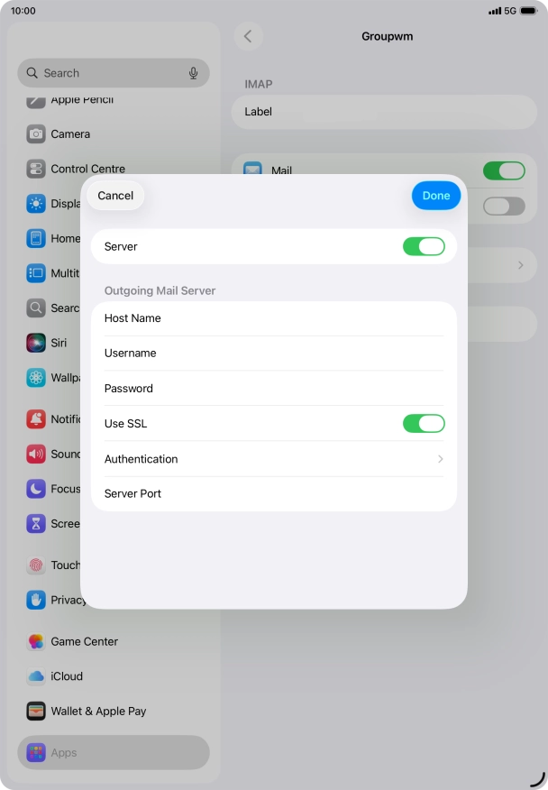 Press Authentication.