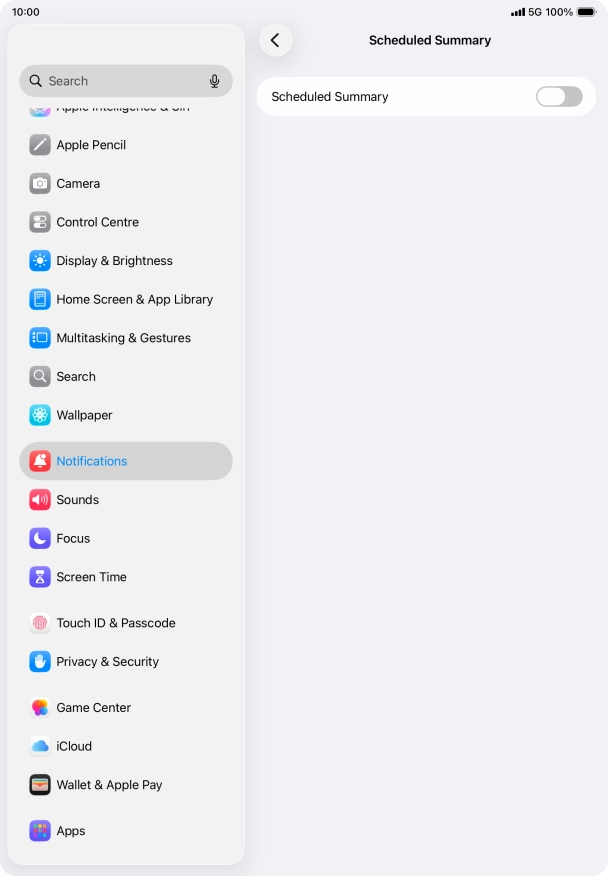 Press the indicator next to 