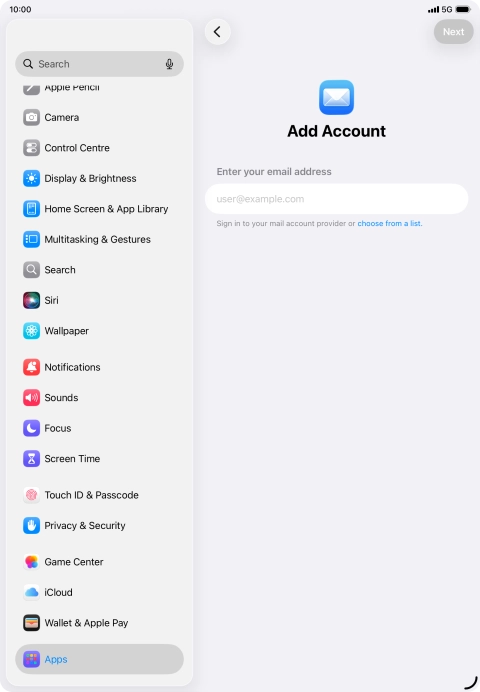 Press the field below 