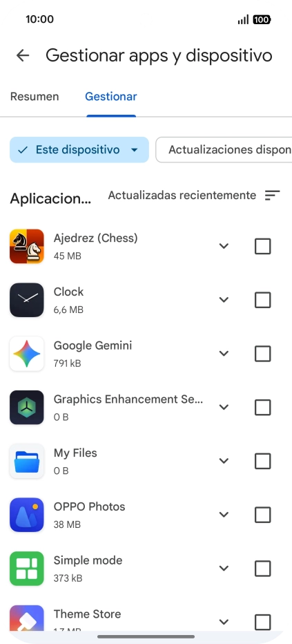 Pulsa la app deseada.
