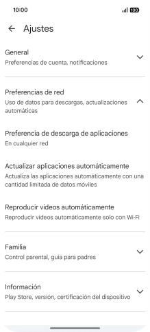 Pulsa Actualizar aplicaciones automáticamente.