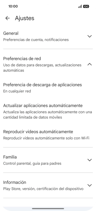 Pulsa Actualizar aplicaciones automáticamente.