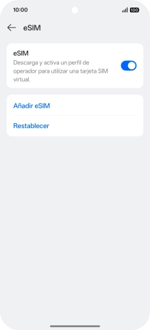 Pulsa Añadir eSIM.