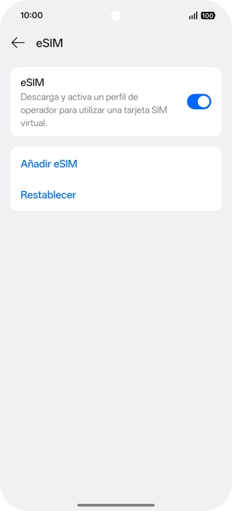 Pulsa Añadir eSIM.