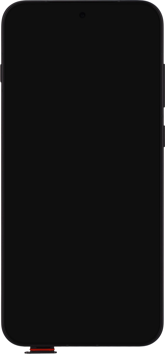 Retira el contenedor de la tarjeta SIM del teléfono.