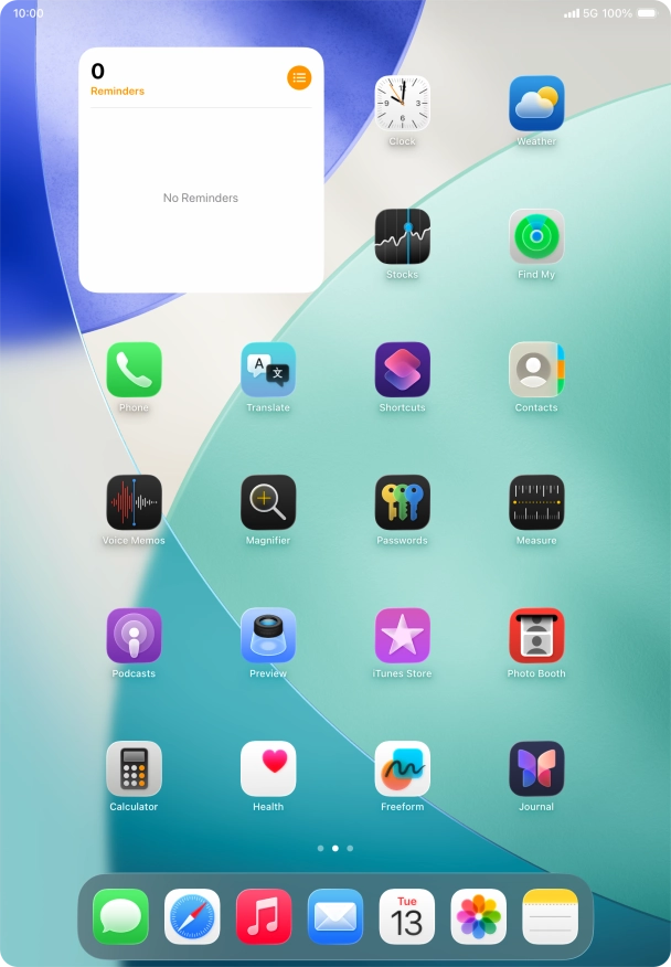 If you're using a Widget Stack: slide up or down on the stack to select the required widget.