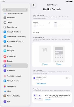 Press People and follow the instructions on the screen to select which contacts you would like to receive calls and notifications from when Do Not Disturb is turned on.