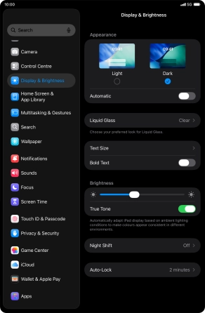 Press the indicator next to 