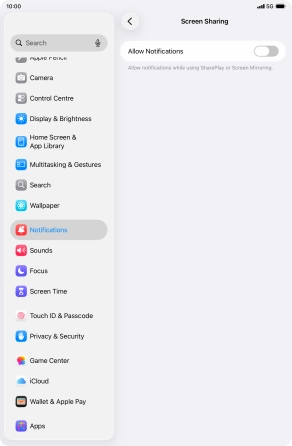 Press the indicator next to 
