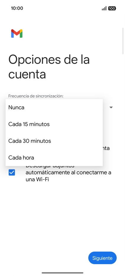 Pulsa el ajuste deseado.