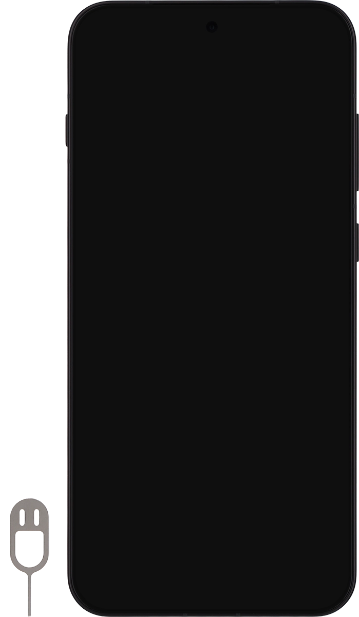 Busca la herramienta de apertura del contenedor de la tarjeta SIM.