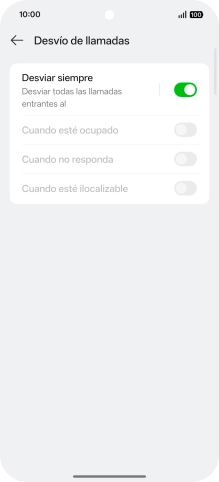 Pulsa el indicador  junto al tipo de desvío deseado.