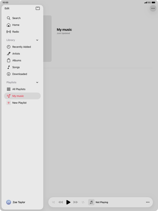 Press anywhere on the screen.