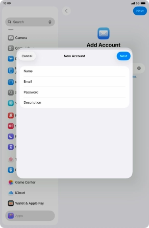 Press Description and key in the required name.