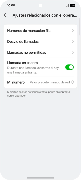 Pulsa Números de marcación fija.