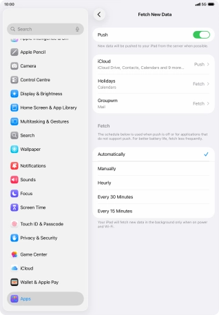 Press the indicator next to 