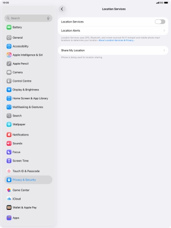 Press the indicator next to 
