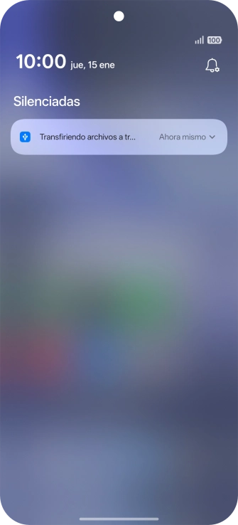 Pulsa el icono de conexión USB.