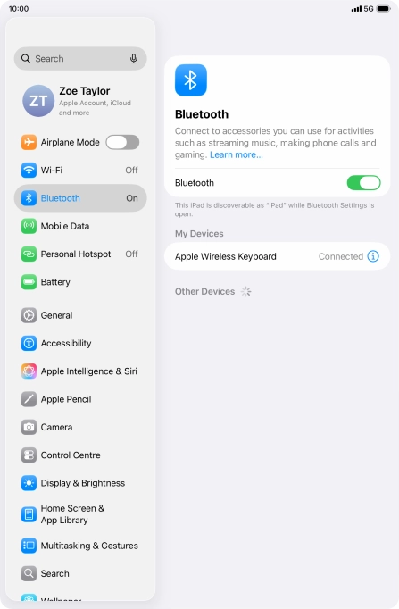 Slide your finger upwards starting from the bottom of the screen to return to the home screen.