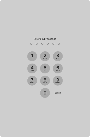 Use the lock code you created.