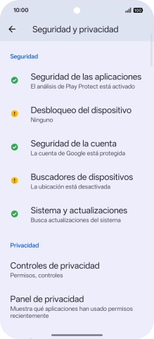 Pulsa Desbloqueo del dispositivo.
