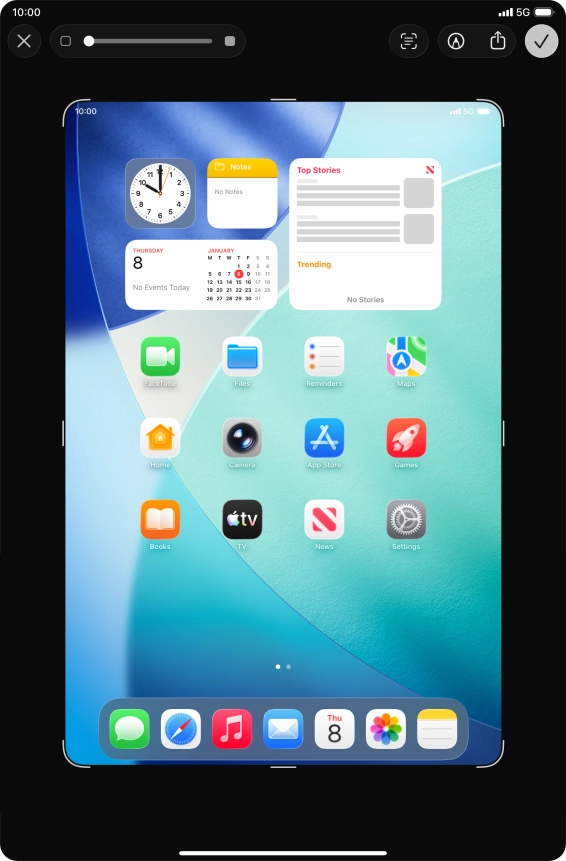 Follow the instructions on the screen to edit and save your screenshot.