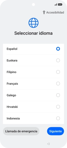 Pulsa el idioma deseado.