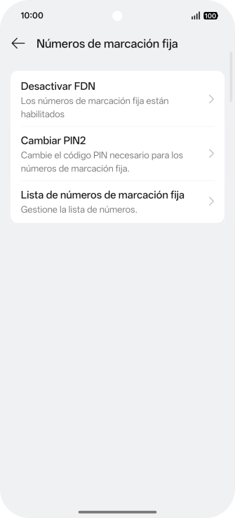 Pulsa Desactivar FDN.