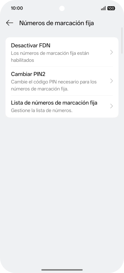 Pulsa Desactivar FDN.