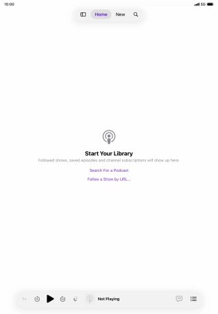 Slide your finger upwards starting from the bottom of the screen to return to the home screen.