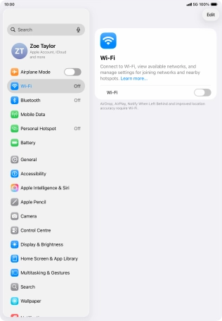 Press the indicator next to 