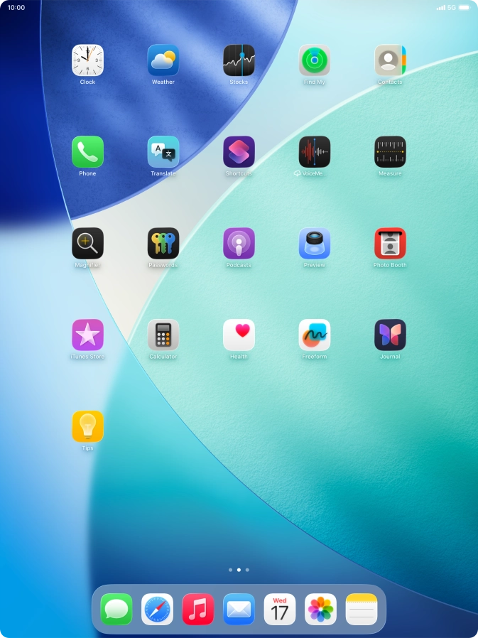 Press and hold anywhere on the home screen.