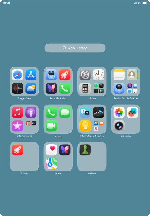 Press and hold the required app.