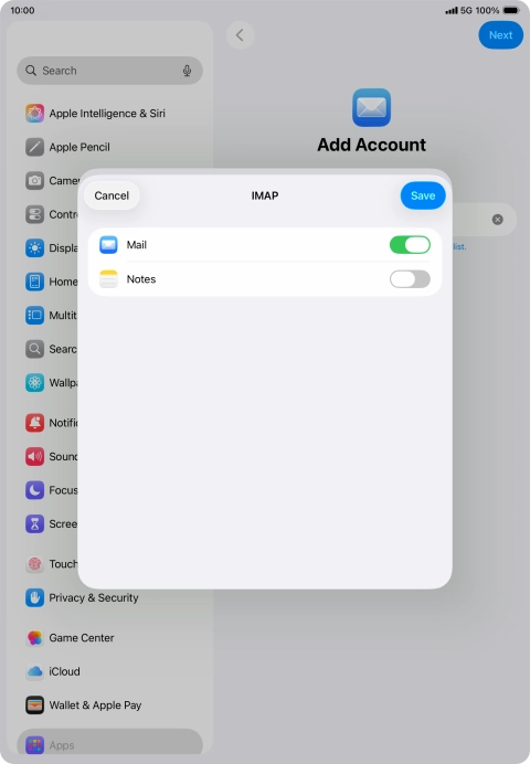 Press Save. Your email account has now been set up. To select more settings for incoming and outgoing server, proceed with the following steps.