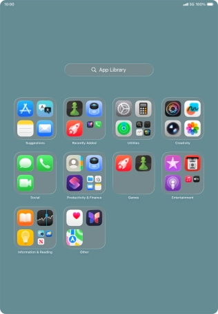 Press the required app.