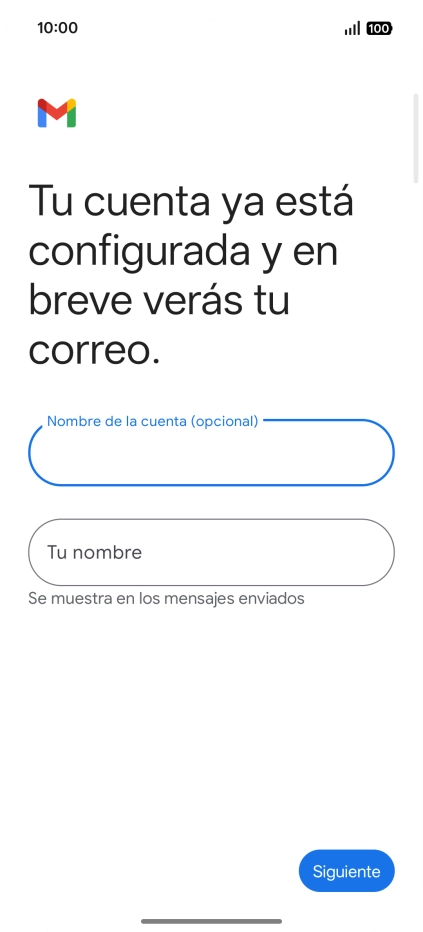 Pulsa Tu nombre e introduce el nombre del remitente.