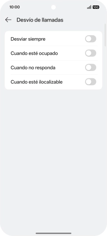 Pulsa el indicador  junto al tipo de desvío deseado.