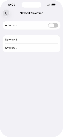 If you turn off the function, press the required network.