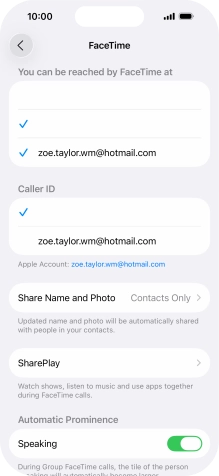 Press the required setting below 