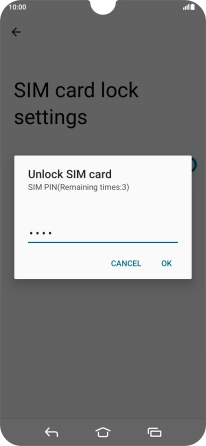 Key in your PIN and press OK.