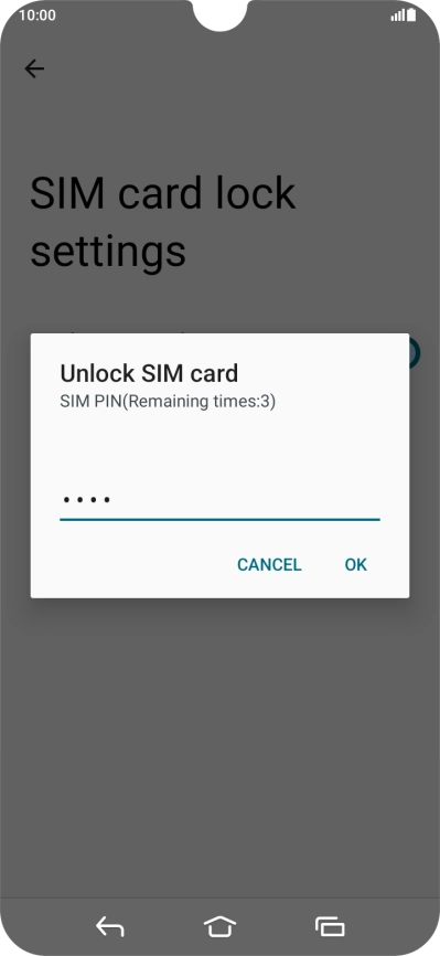 Key in your PIN and press OK.