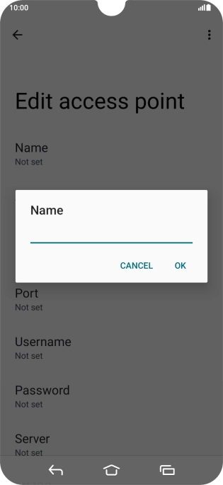 Key in Vodafone MMS and press OK.
